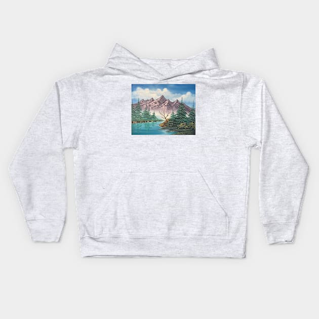 Purple Mountain Range Kids Hoodie by J&S mason